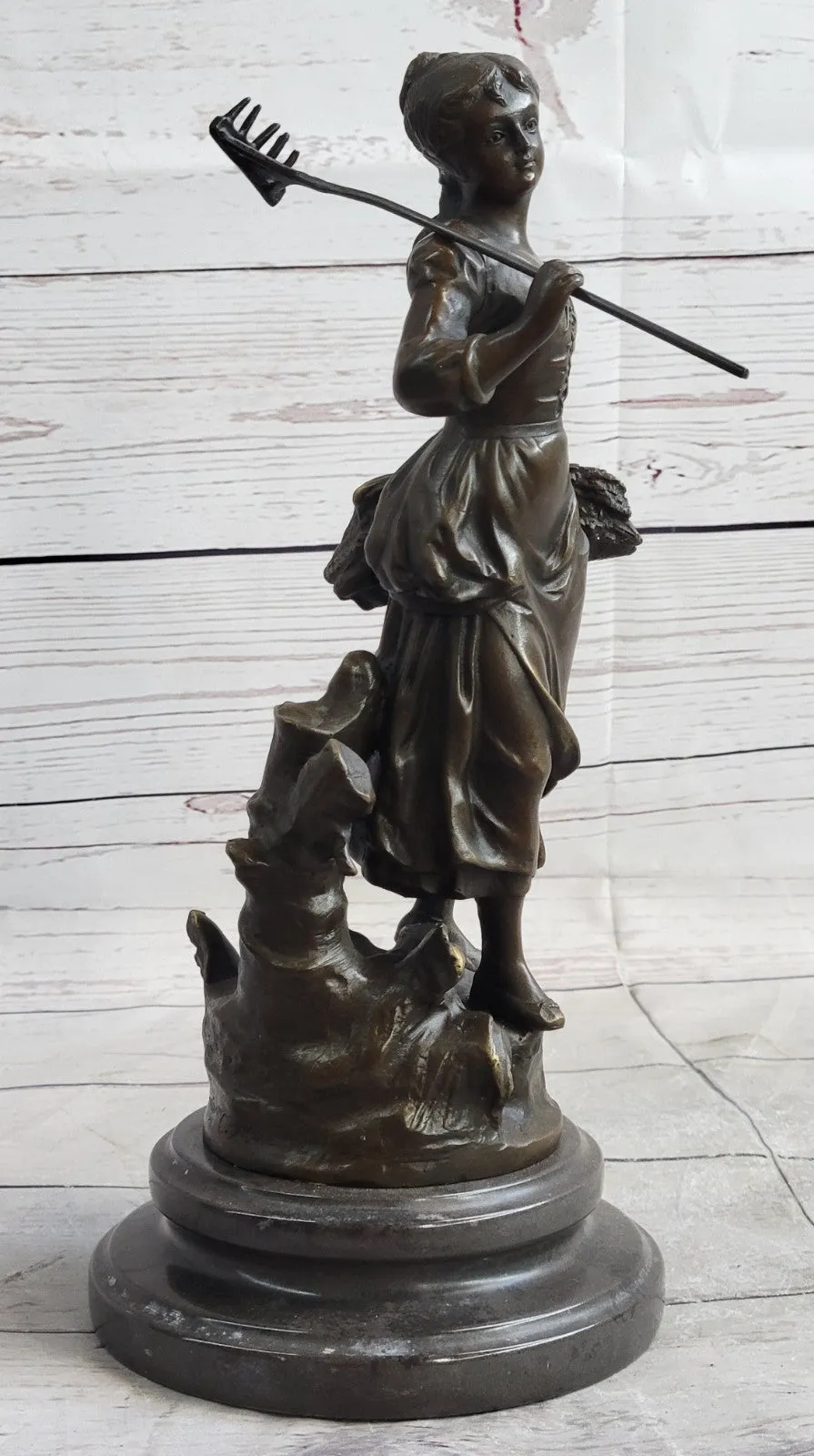 HAND MADE BRONZE Home Art Deco Nouveau LA DANSE DU VIN Signé DESMEURE -