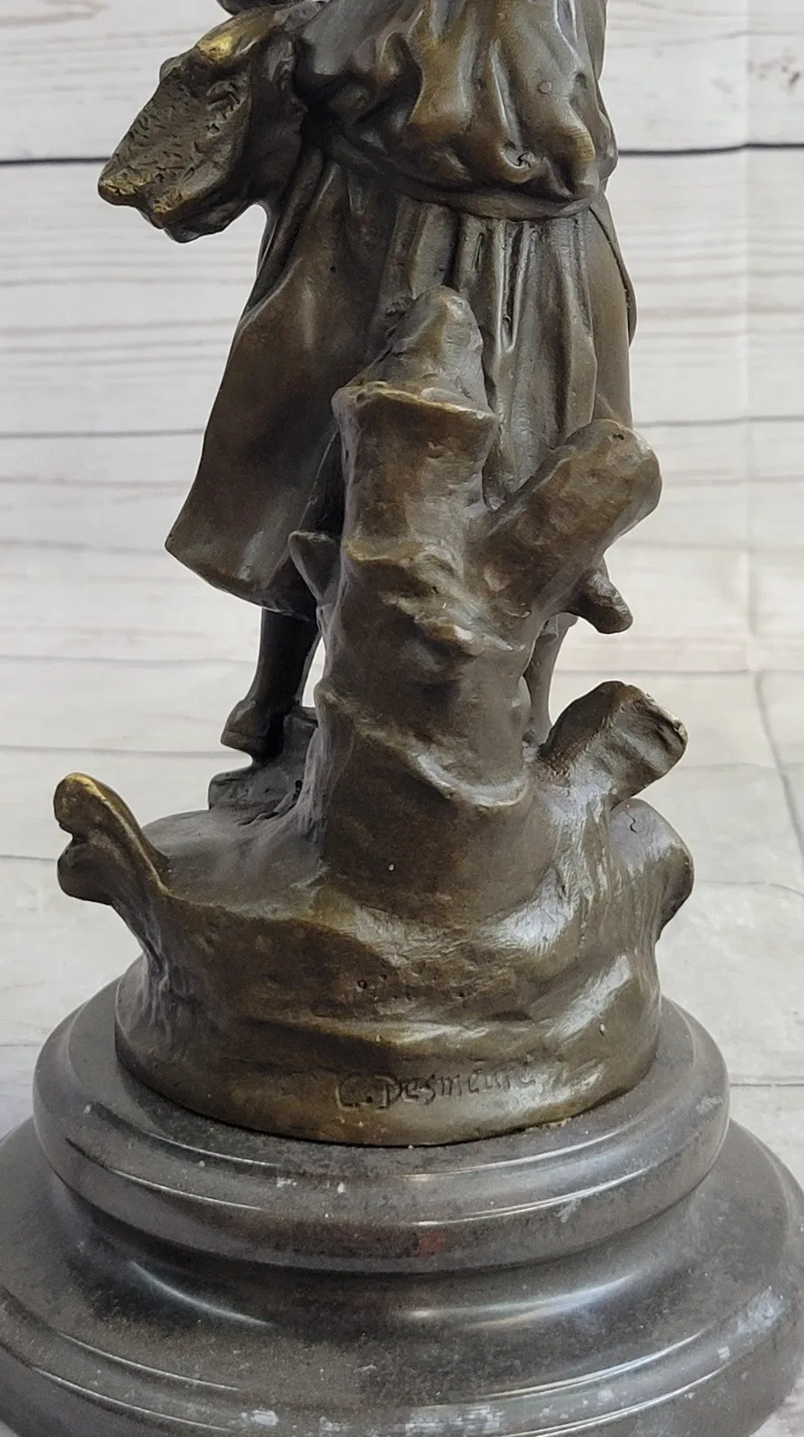 HAND MADE BRONZE Home Art Deco Nouveau LA DANSE DU VIN Signé DESMEURE -