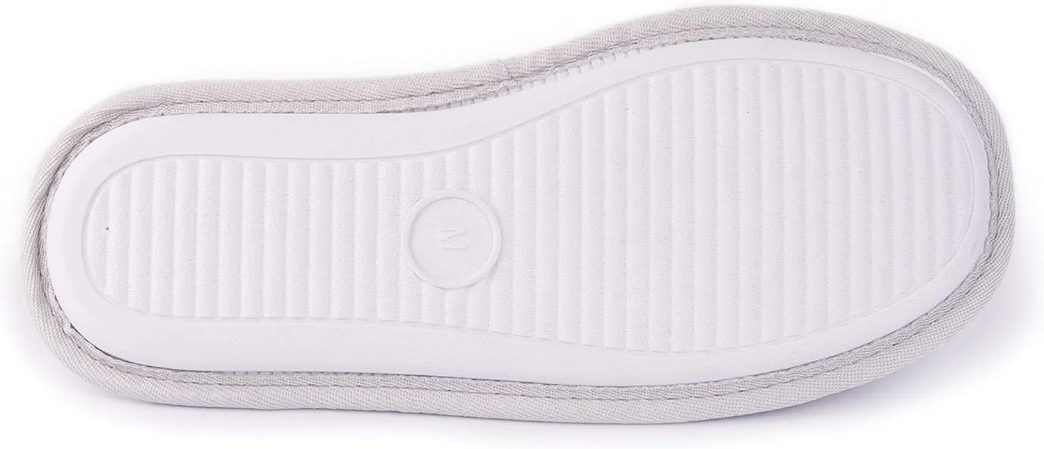 Handcraft Staycation NYC Ladies Funny Quote Scuff Slipper, Plush Non Slip House Slippers for Women, Comfy Soft Sole Bedroom Shoes