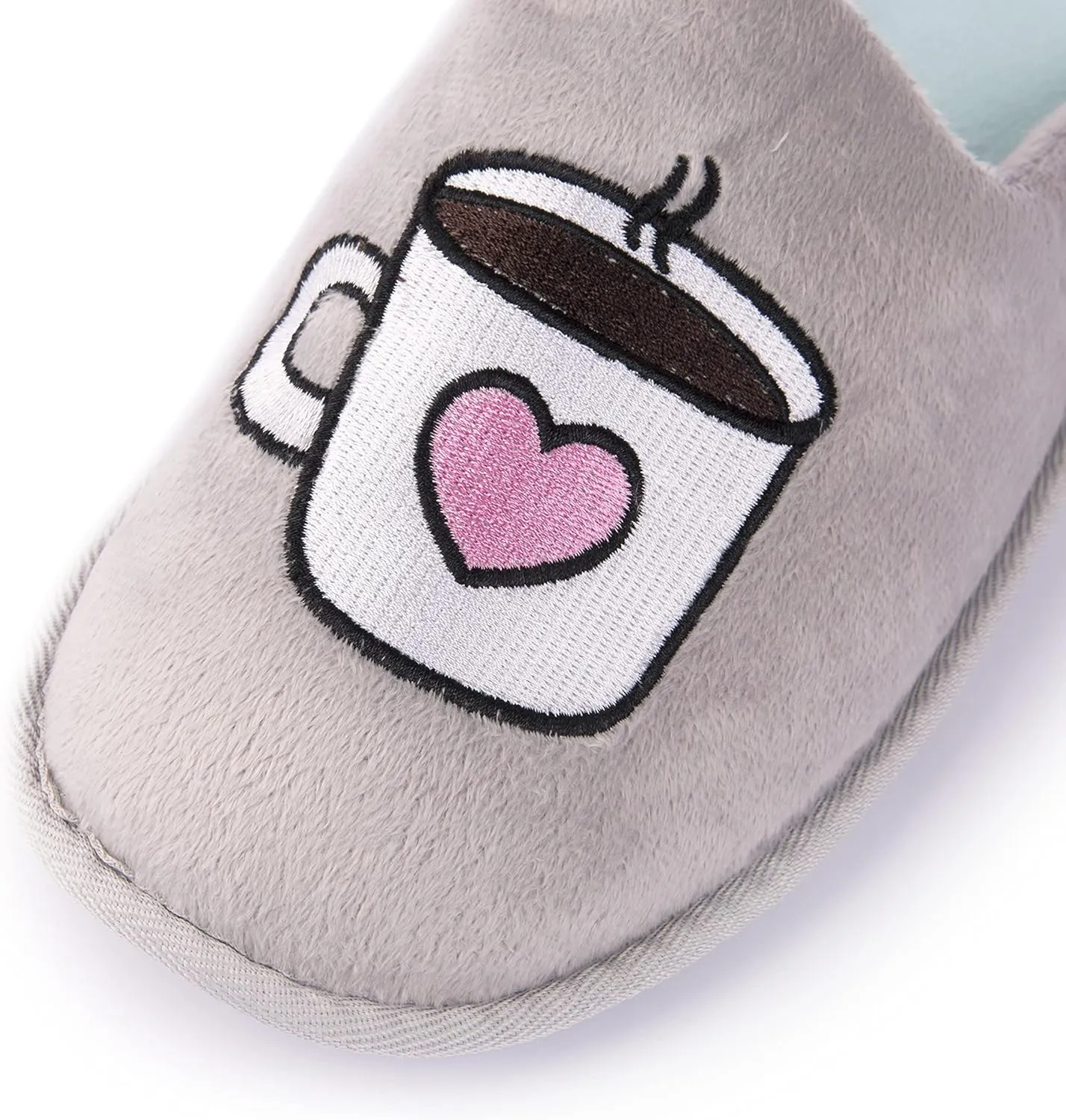Handcraft Staycation NYC Ladies Funny Quote Scuff Slipper, Plush Non Slip House Slippers for Women, Comfy Soft Sole Bedroom Shoes