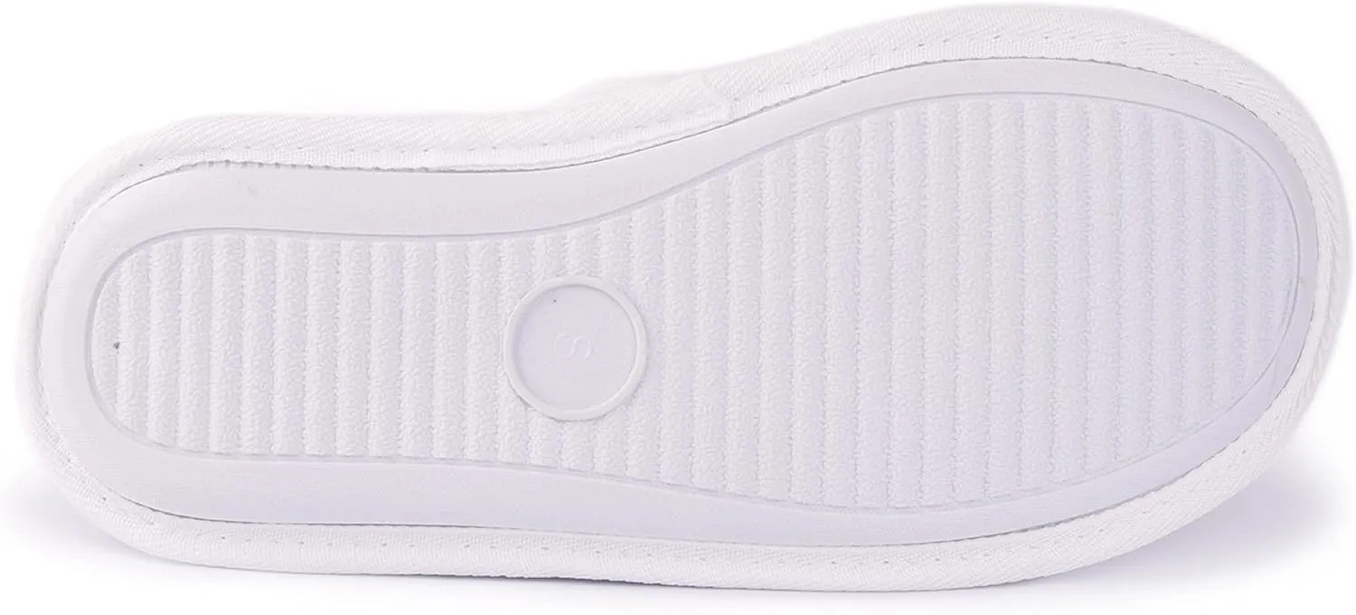 Handcraft Staycation NYC Ladies Funny Quote Scuff Slipper, Plush Non Slip House Slippers for Women, Comfy Soft Sole Bedroom Shoes