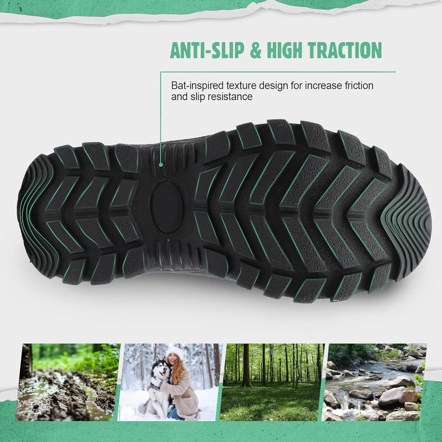 Hellorain Neoprene Rubber Waterproof Outdoor Rainboots Professional Non-slip Lightweight Breathable Women's Rain Shoes Suitable for Farms, Fish Ponds, Gardens