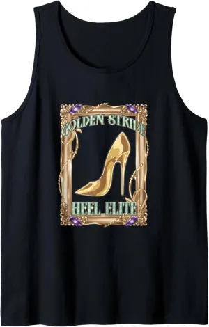 High Heels Golden Stride Heel Elite Glam Fashion Lovers Tank Top