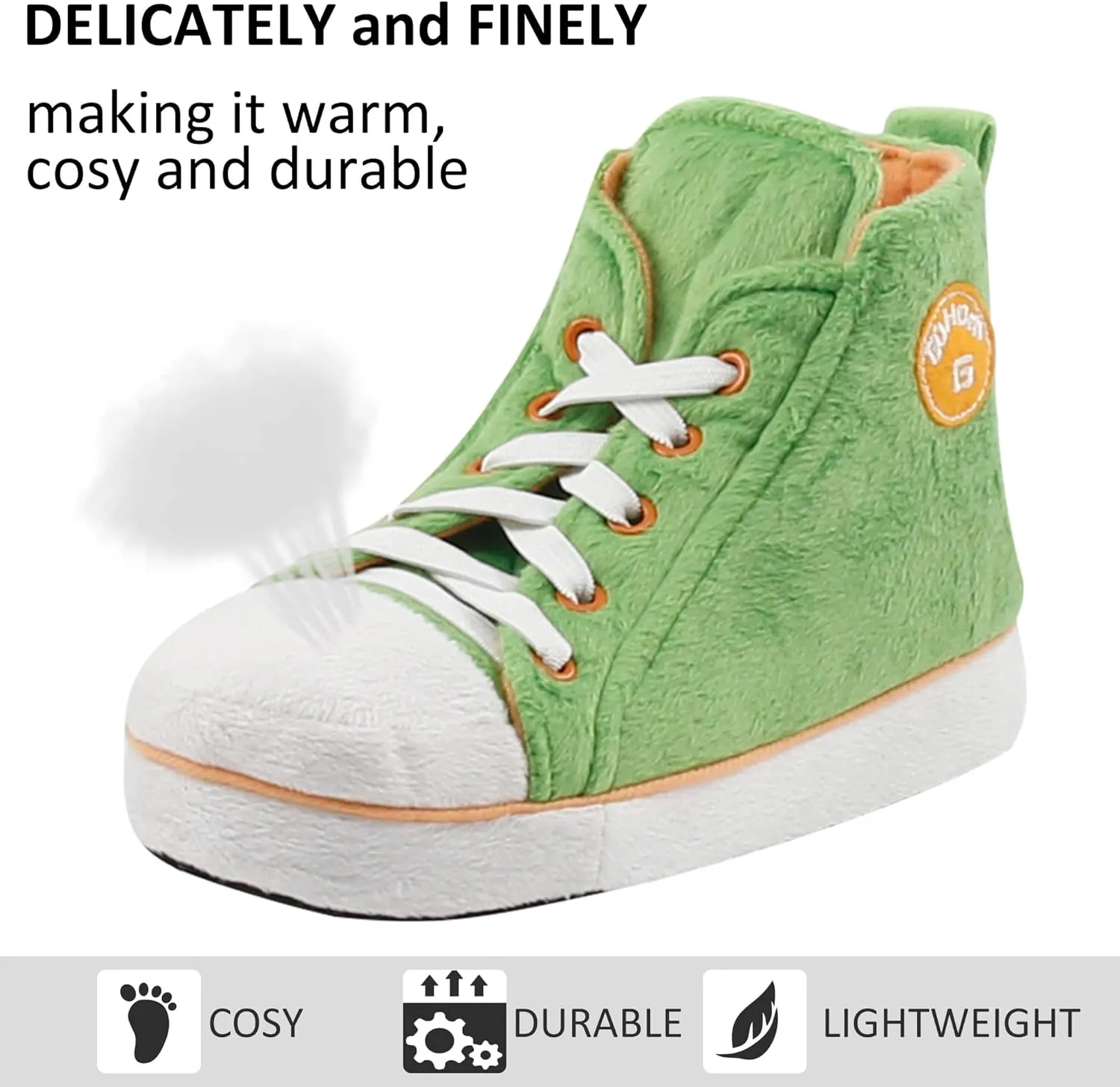 House Sneaker Slippers for Men Warm Winter Funny Cozy Indoor Sneakers Slipper Shoes Boys