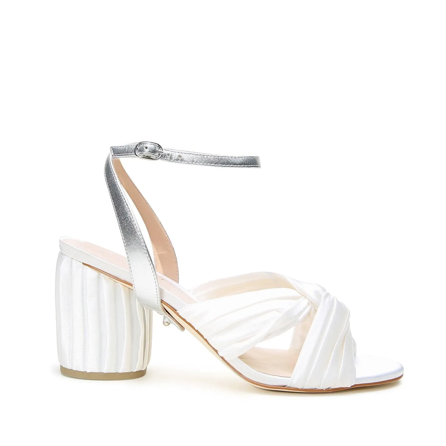 Ivory Twist Sandal   Silver Marilyn Strap