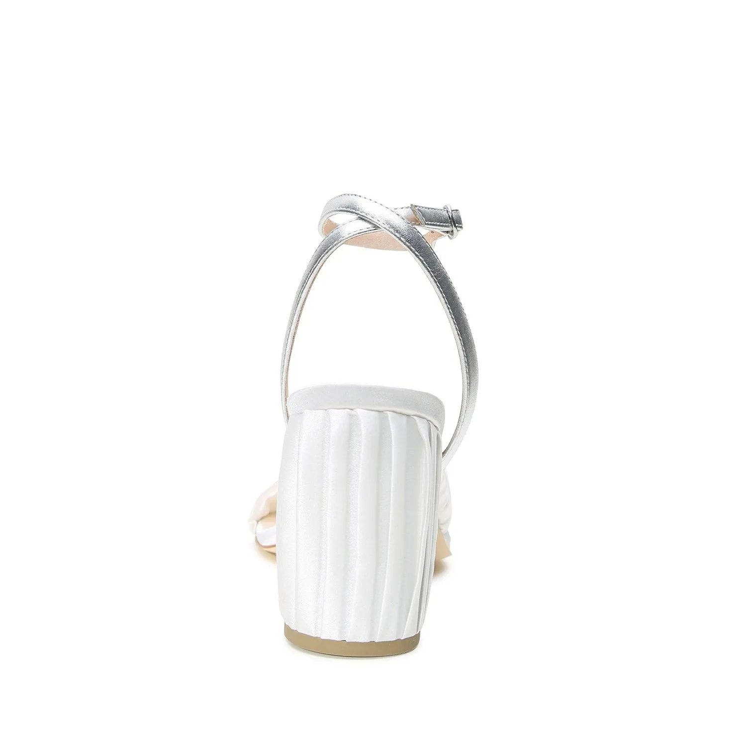 Ivory Twist Sandal   Silver Marilyn Strap