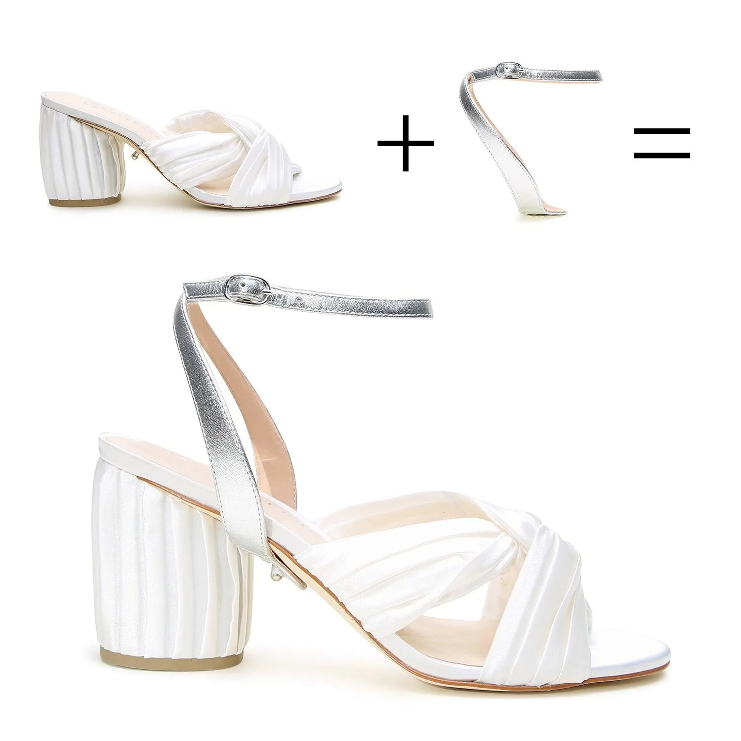Ivory Twist Sandal   Silver Marilyn Strap