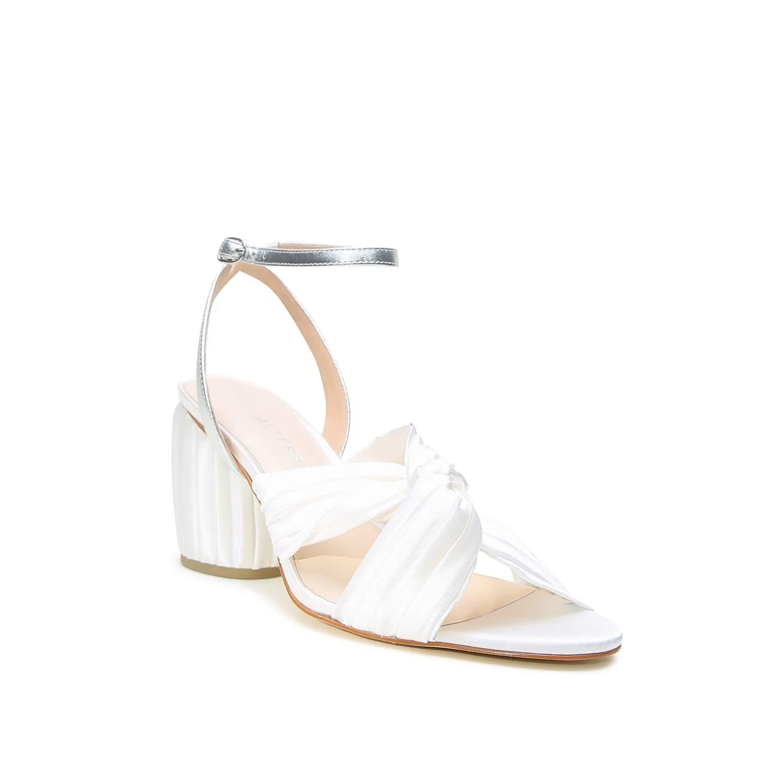 Ivory Twist Sandal   Silver Marilyn Strap