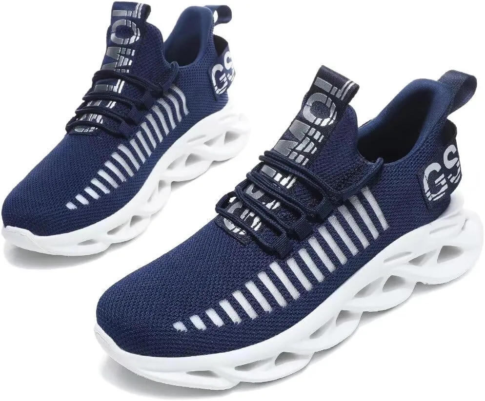 Jakcuz Women's Lace Up Walking Shoes Breathable Ultra Lightweight Sport Casual Ladies Girls Fashion Platform Sneakers