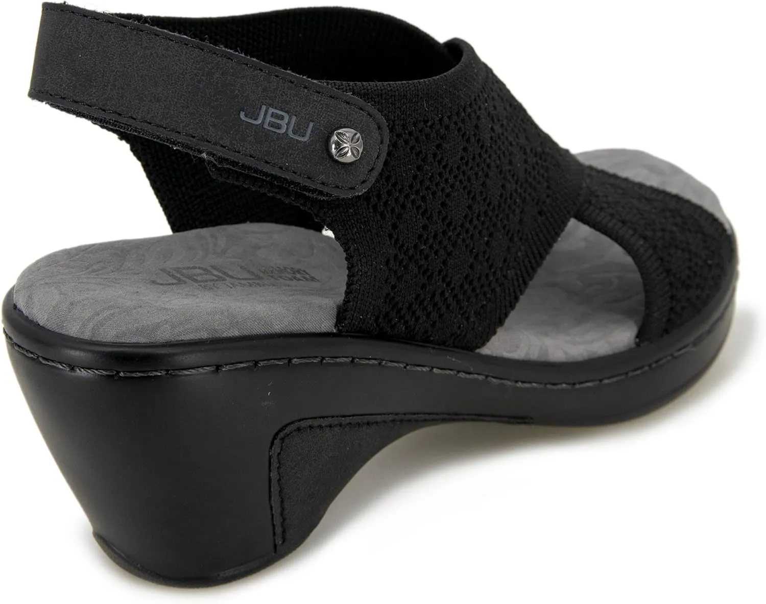 JBU Alyssa Women's Comfort Casual Adjustable Ankle Strap Open Toe Classic Sandal Wedge