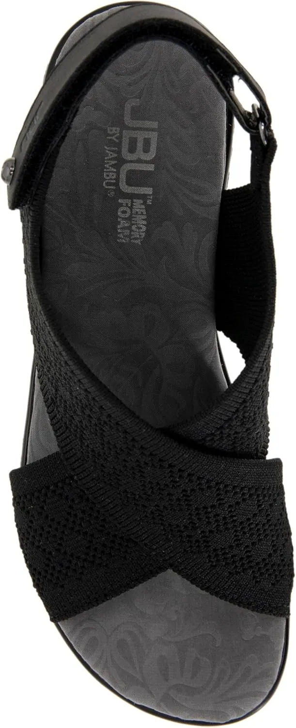 JBU Alyssa Women's Comfort Casual Adjustable Ankle Strap Open Toe Classic Sandal Wedge