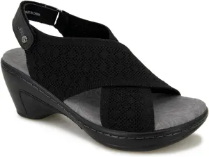 JBU Alyssa Women's Comfort Casual Adjustable Ankle Strap Open Toe Classic Sandal Wedge