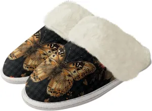 Jeiento Women's Indoor Bedroom Slipper for Women, Butterfly Print House Shoe