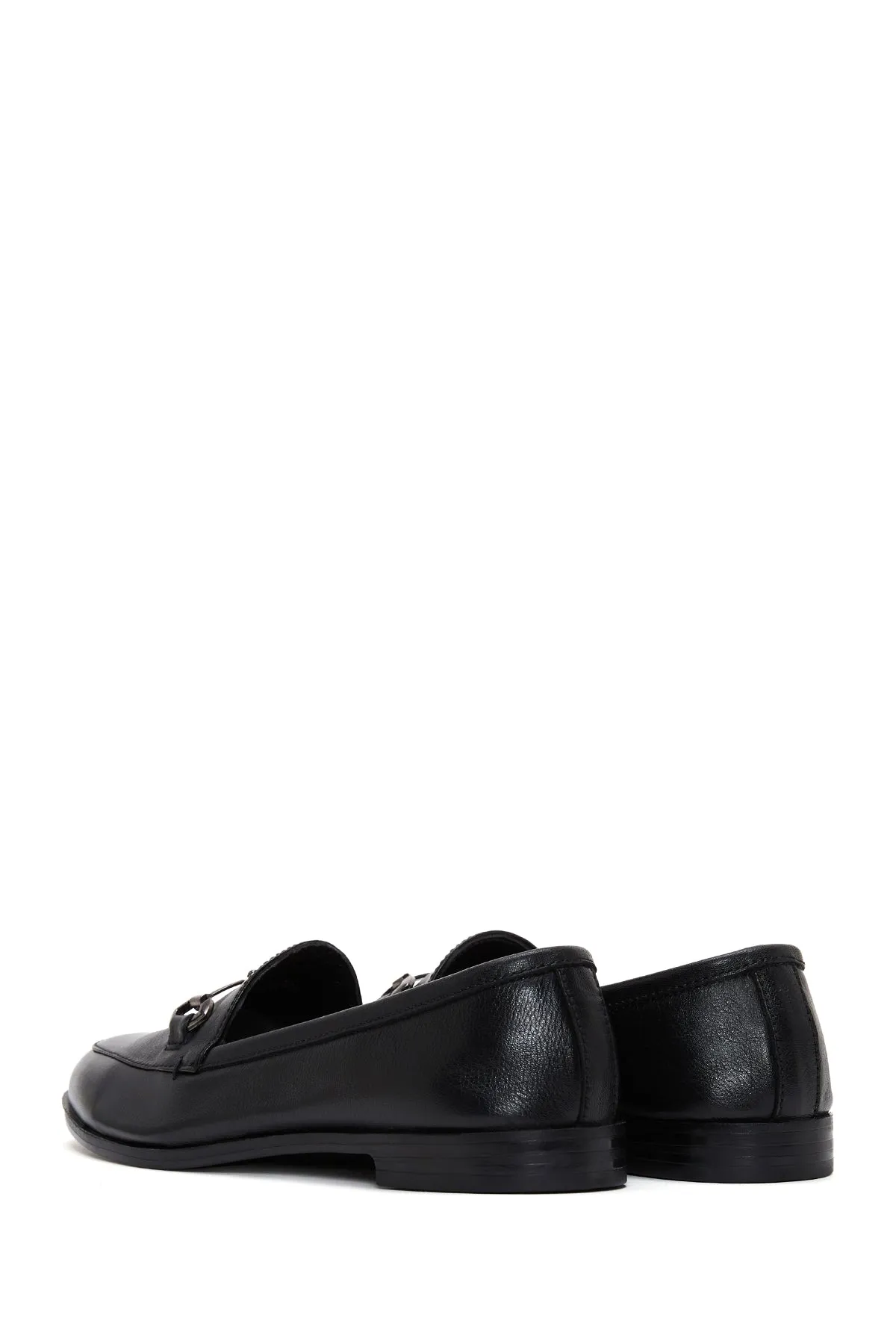 Kadın Siyah Deri Klasik Loafer