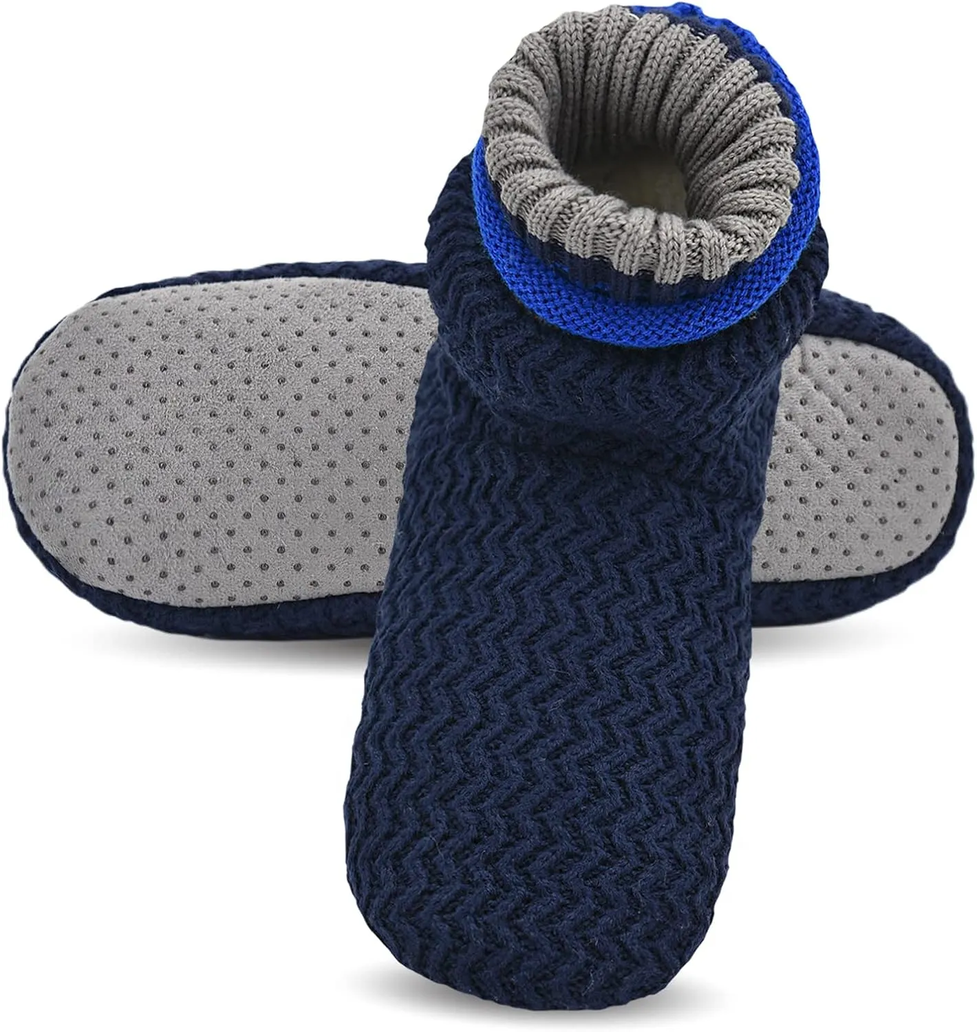 Keyela Slipper Socks Soft Cozy Thick House Indoor Boot Sock Shoes with Anti-Skid Bottom Soles for Men's