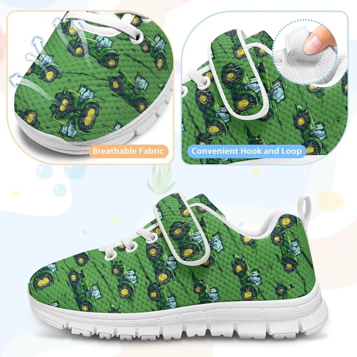 Kids Sneakers for Boys Girls Single Buckle Running Tennis Shoes Breathable Lightweight Sport Athletic Shoe for Little Kids Size 11-15 White Sole