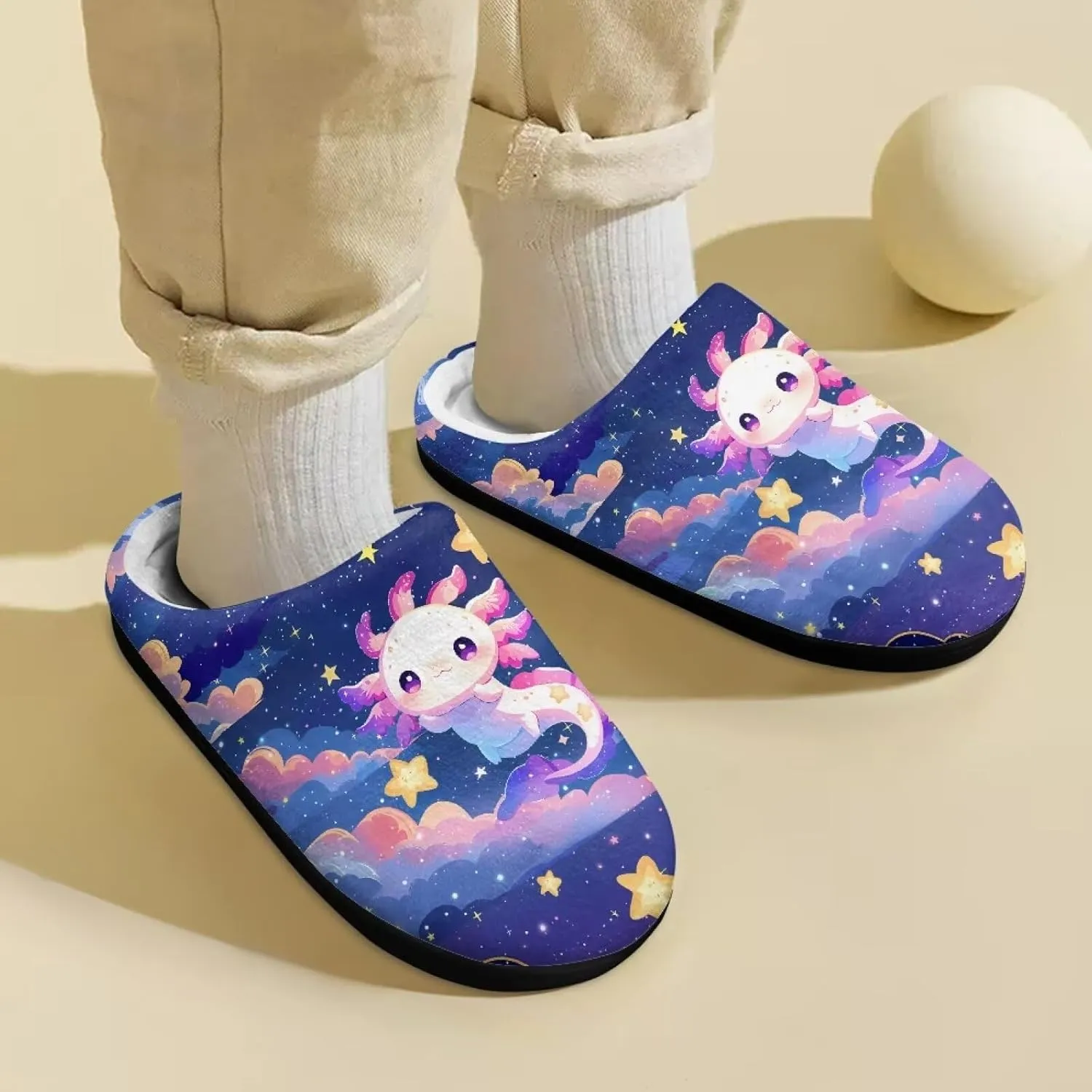 Kids Winter Slippers Bedroom Cute Casual Plush House Slippers Non Slip