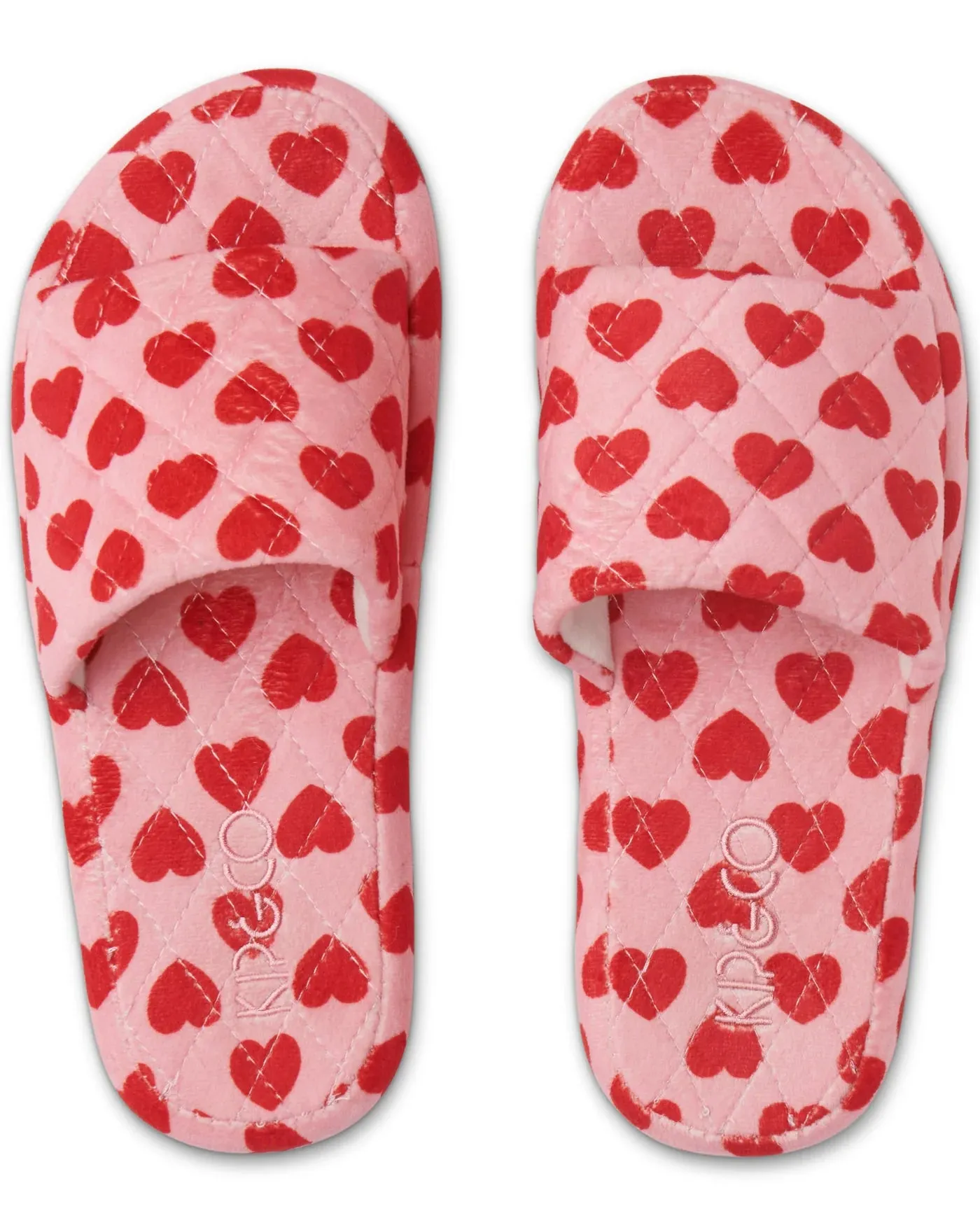 Kip & Co I Heart You Quilted Sherpa Adult Slippers