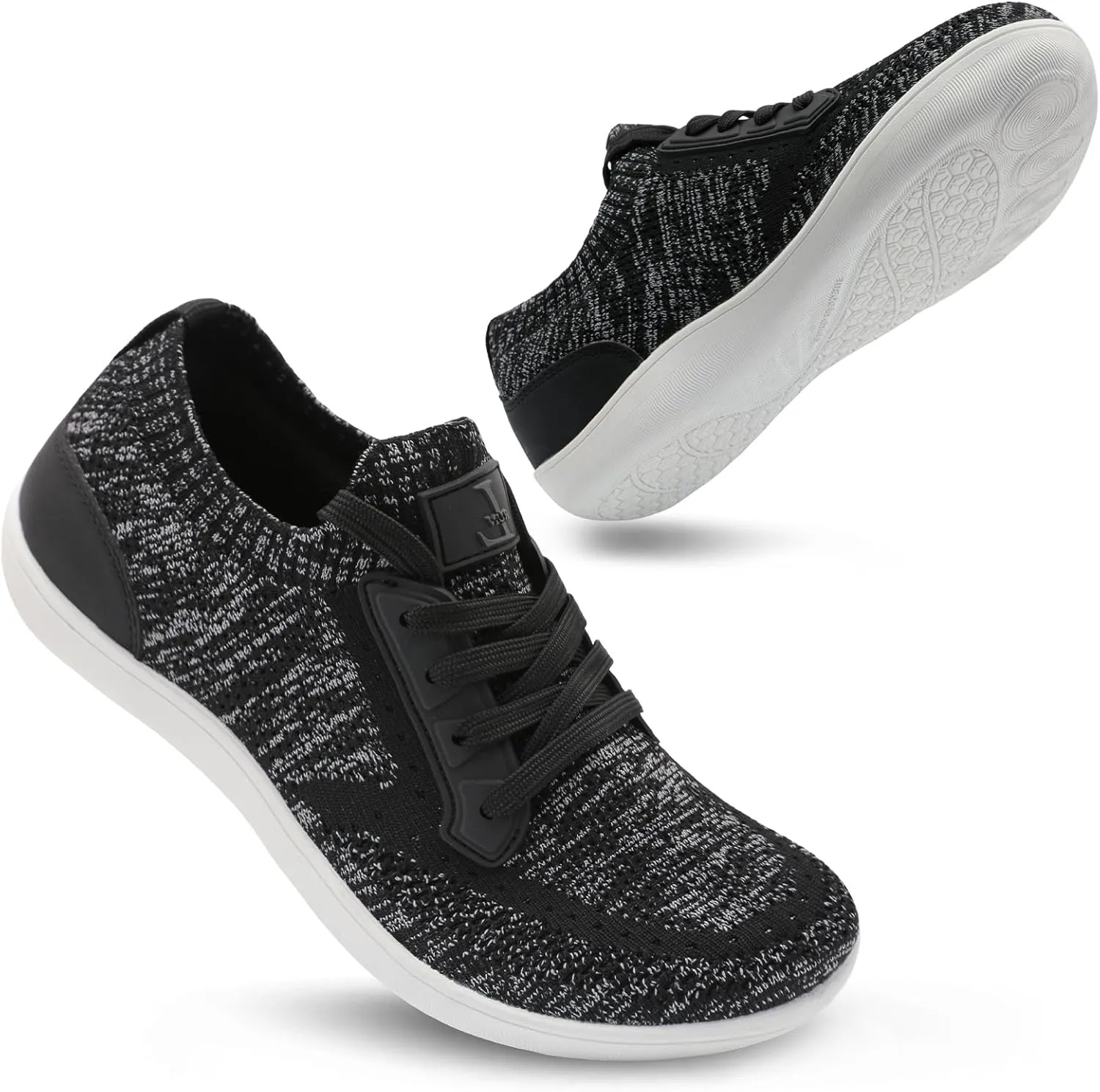 L-RUN Mens Walking Shoes Wide Toe Barefoot Shoes Minimalist Men's Casual Dress Shoes Breathable Zero Drop Fashion Sneakers