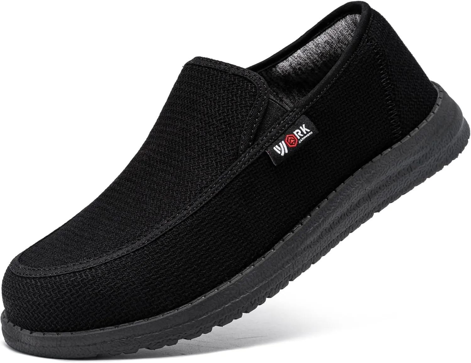 LARNMERN Steel Toe Slip On Work Shoes Mens Safety Sneakers Walking Shoe Lightweight Steel Toe Loafers