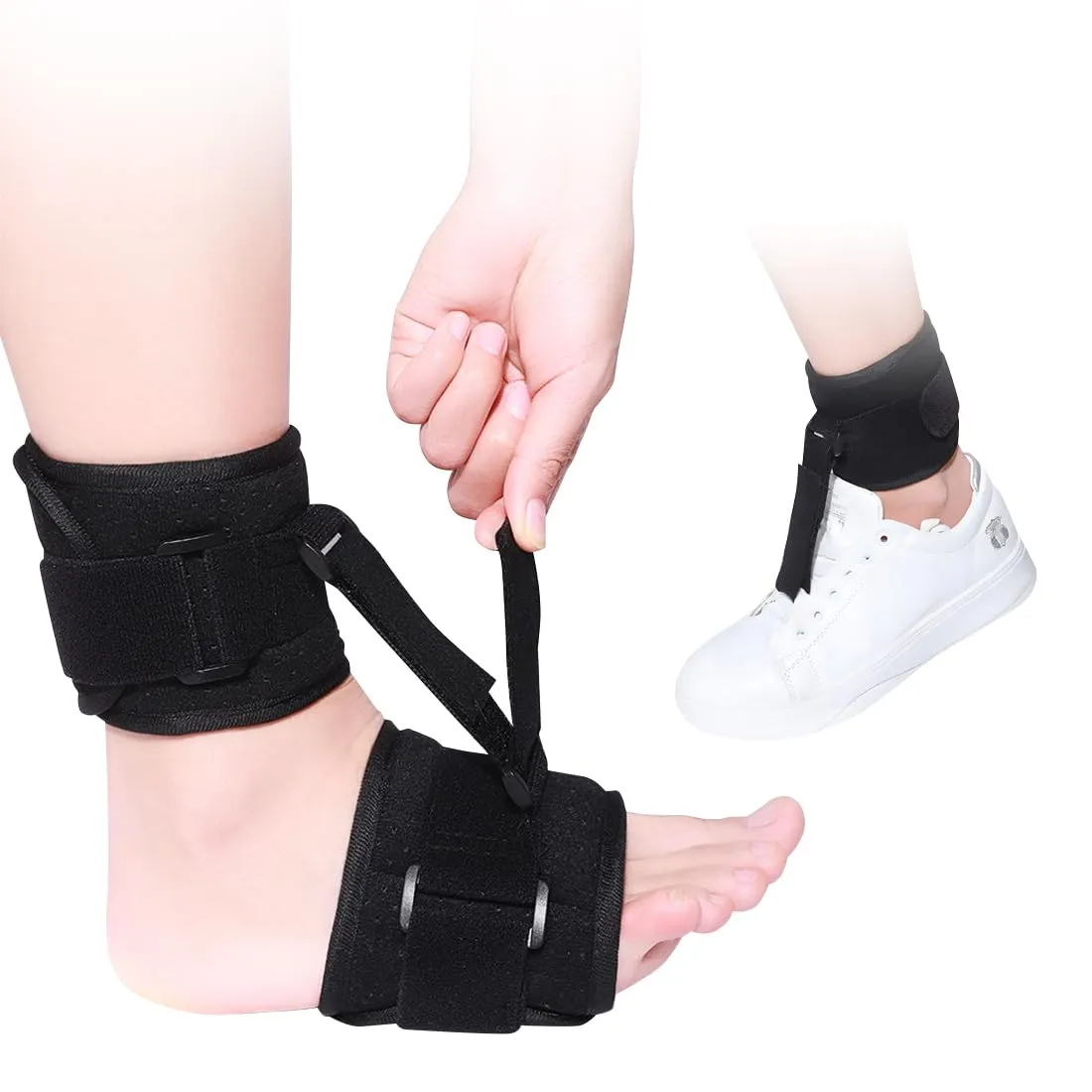 Laway AFO Foot Drop Brace,Adjustable Drop Foot Brace for Walking with Shoes,Foot Brace,Improved Walking Gait,Prevent Falls and Injuries,Foot Drop Brace for Walking
