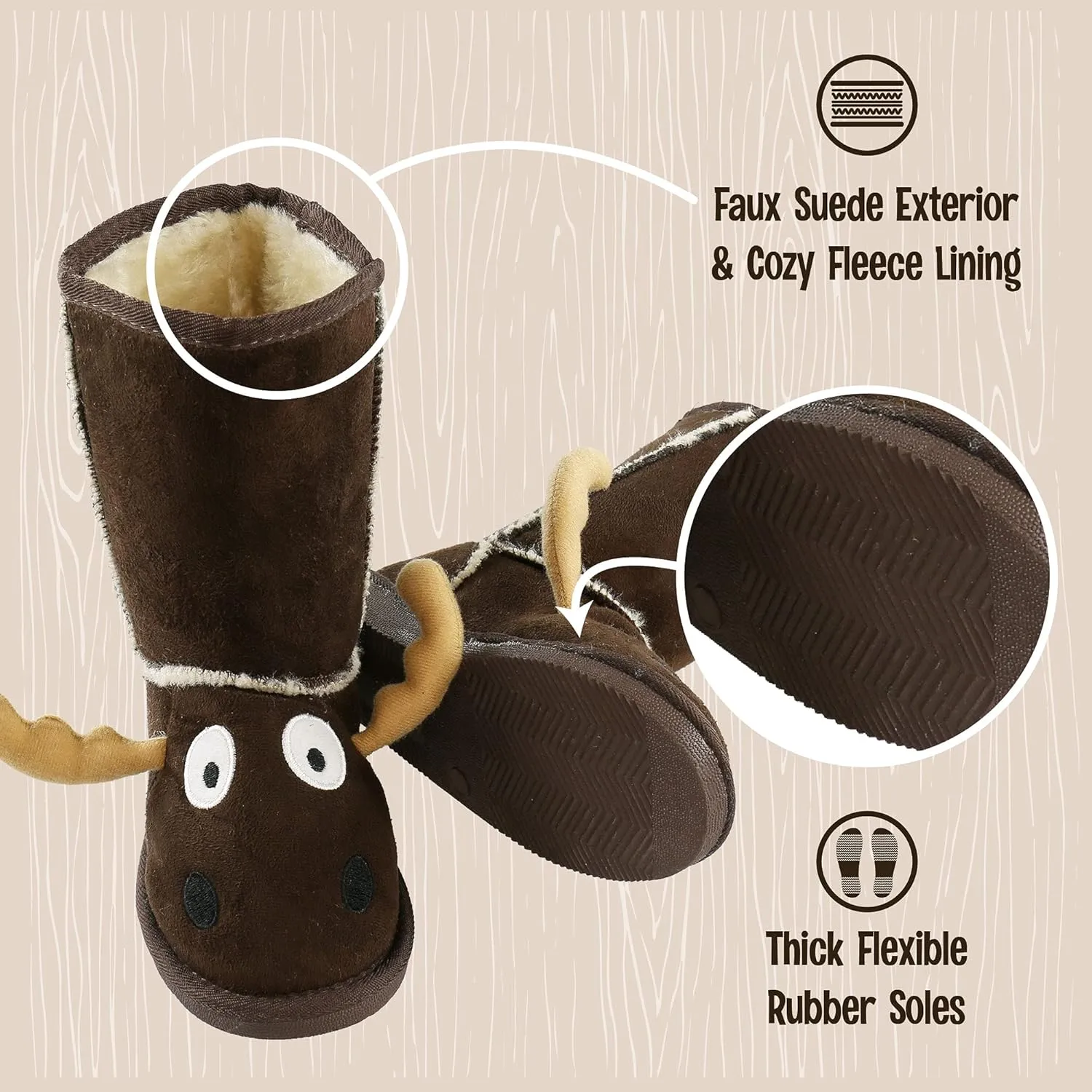 Lazy One Animal Slipper Boots for Kids, Cozy Children's Slippers