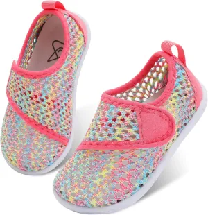 LeIsfIt Toddler Water Shoes Boys Girls Aqua Socks Kids Breathable Swim Shoes Non-Slip Barefoot Beach Shoes