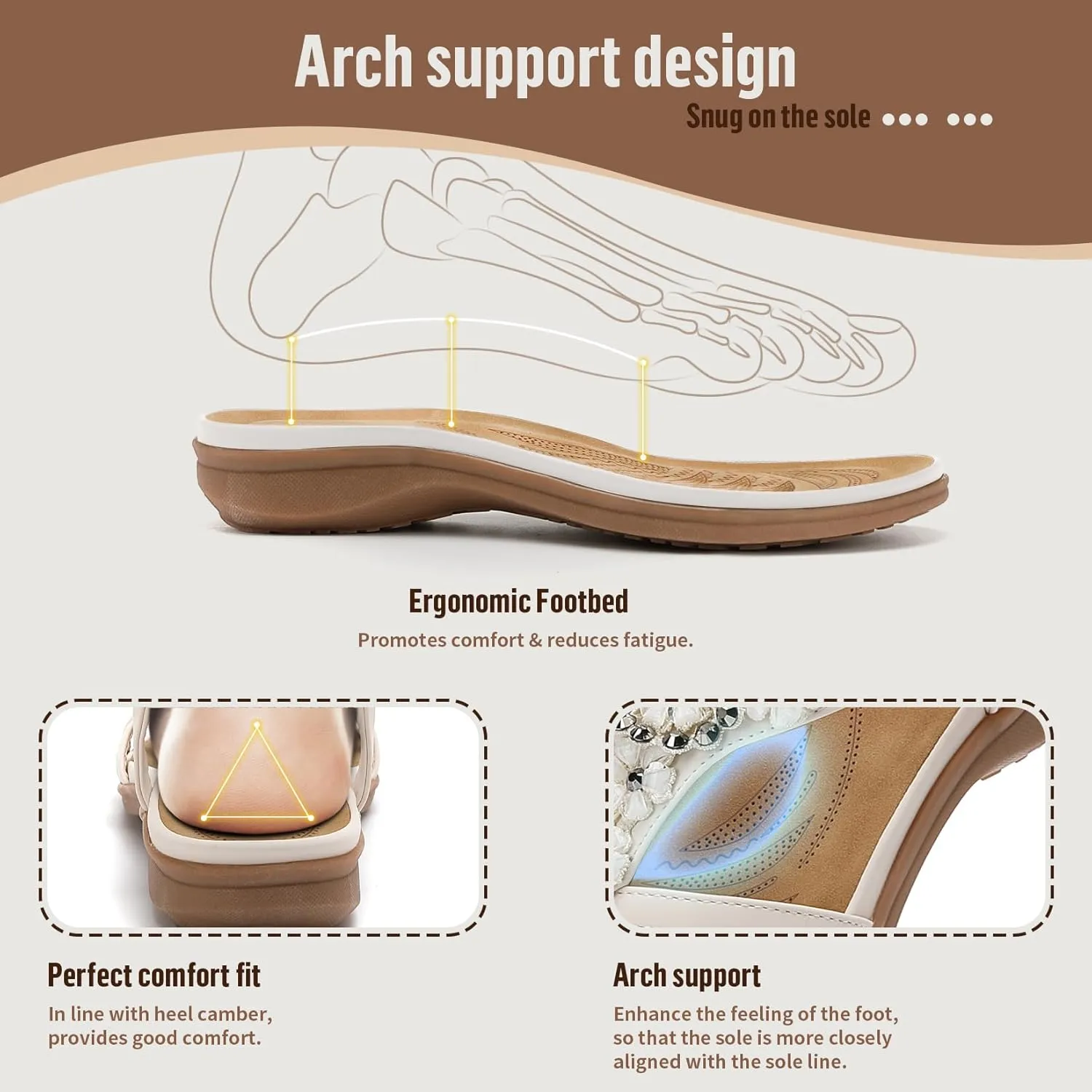 Littleplum Sandals Women Flat Dressy Sandal Summer Comfortable Slip-on Casual Beach Shoes Dress Bohemian Ankle Elastic Flats Sandals