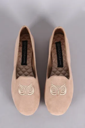 Lounge Wild Supportive Loafer Diva Flat Today only Owl Embroidered
