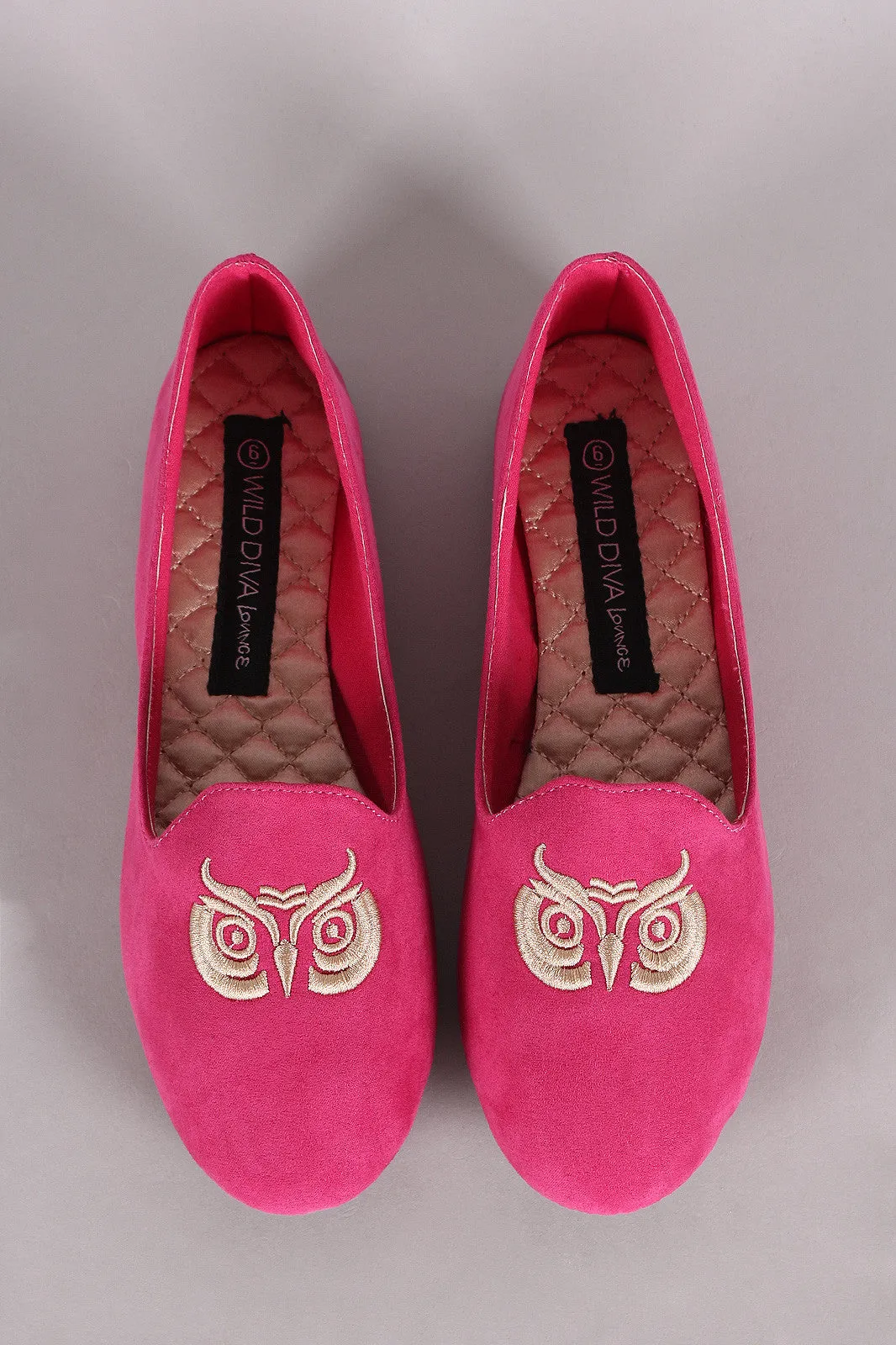 Lounge Wild Supportive Loafer Diva Flat Today only Owl Embroidered