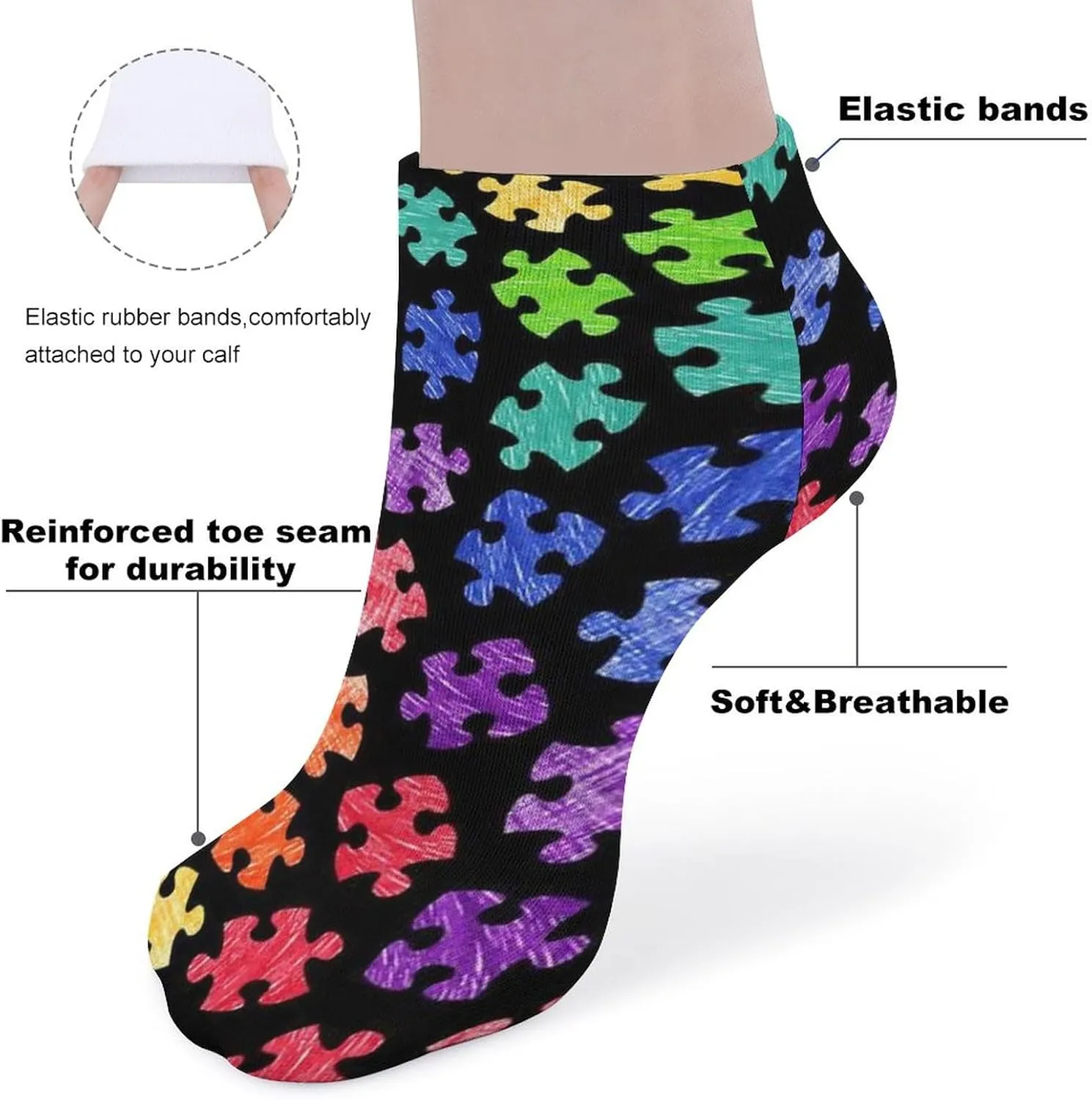Low Cut Ankle Socks No Show Short Athletic for Men 5 Pairs