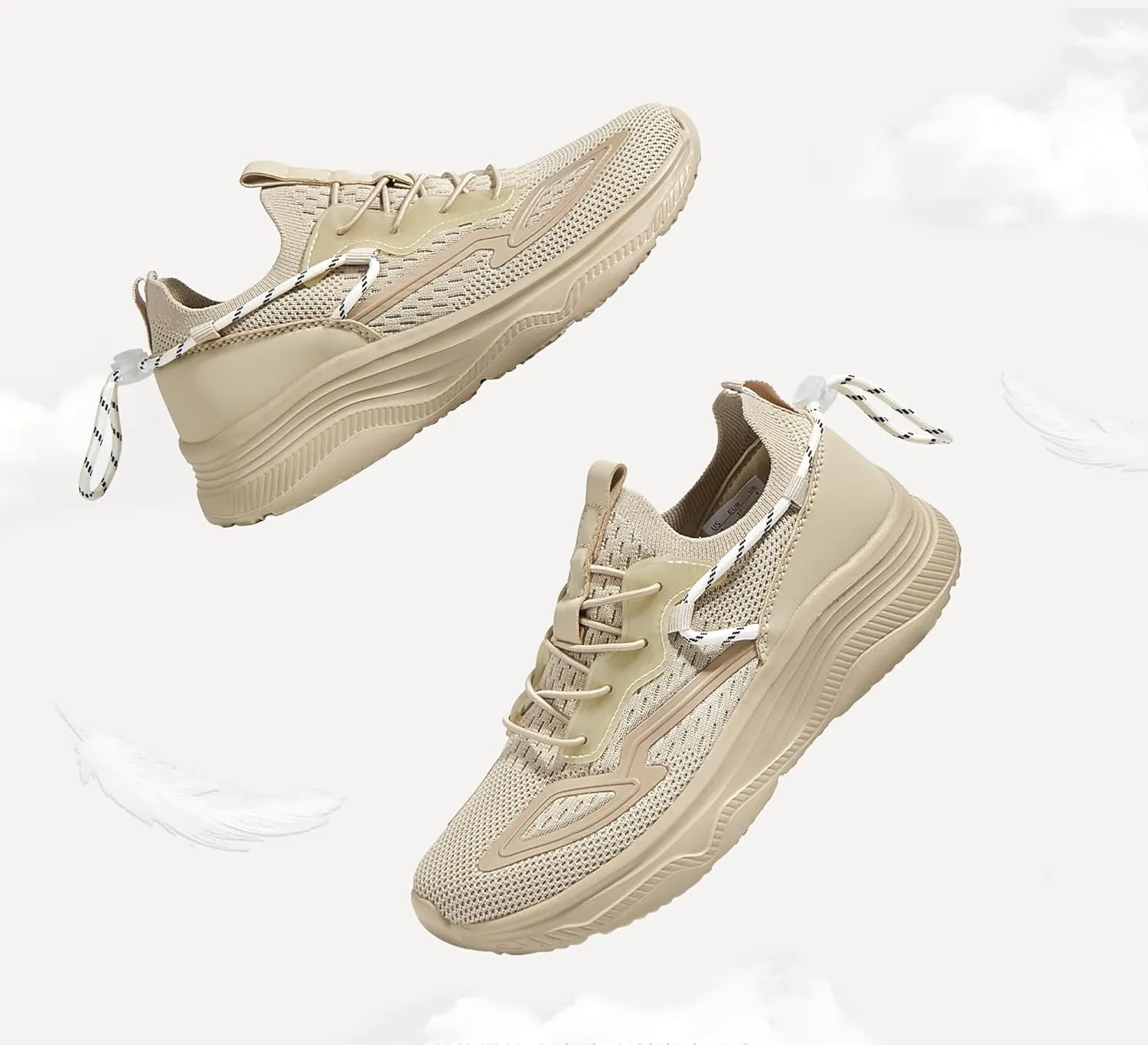 LUCKY STEP Women's Slip On Walking Shoes Mesh Tennis Workout Comfortable Lightweight Athletic Gym Trainers Stylish Breathable Fashion Sneakers