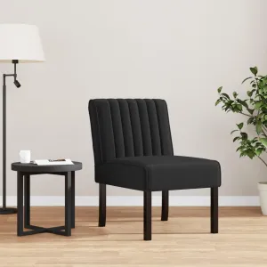 Luxurious Black Velvet Slipper Chair for Comfort and Style, Sturdy Wooden Legs, Cozy Lounging