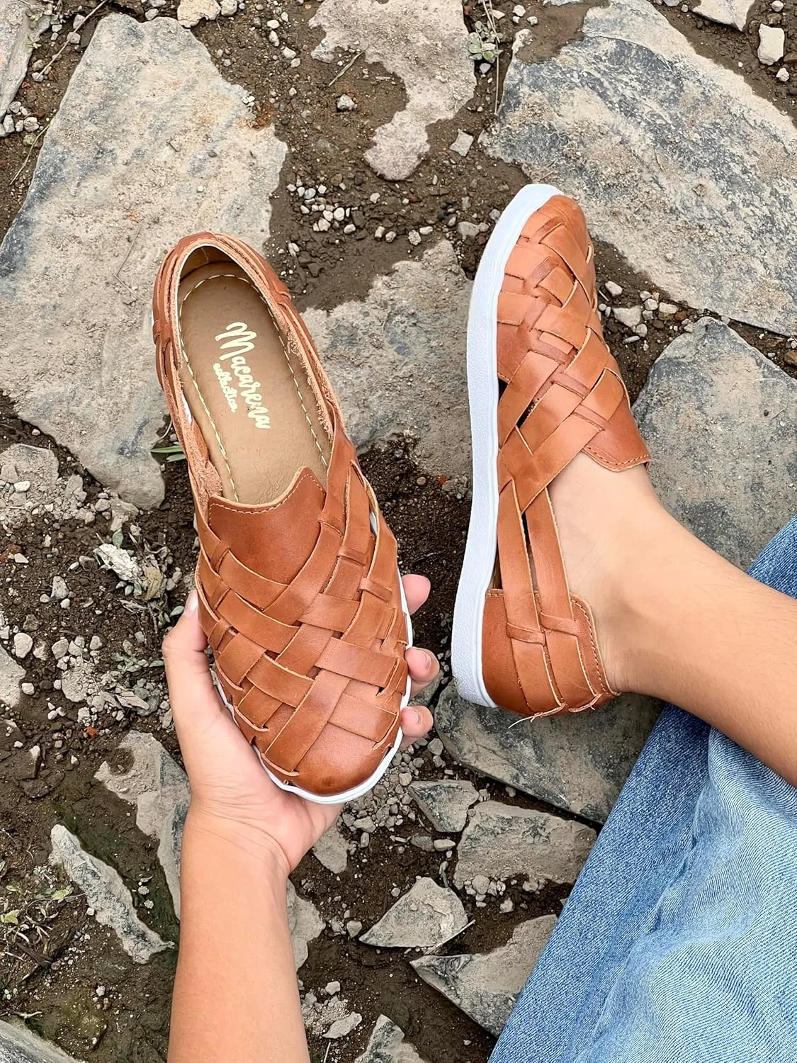 Macarena Collection Sandals women Huarache Sandal Colorful Leather Mexican Style Comfortable skin Model 2215