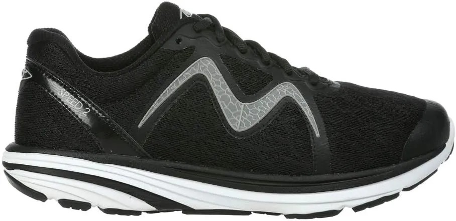 MBT Rocker Bottom Shoes Men’s – Athletic Running Shoes Speed 2 - Black/Gray