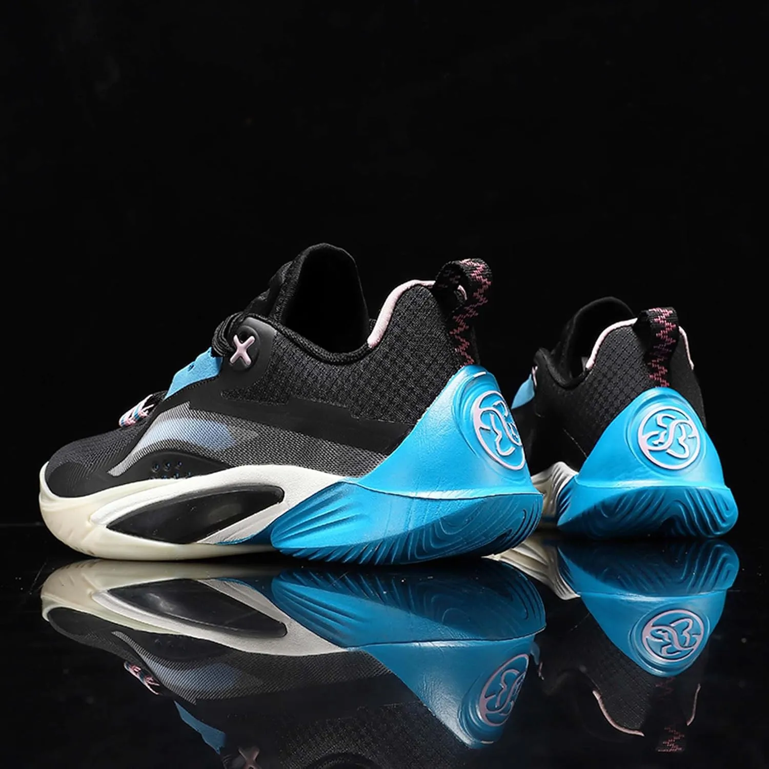Mens and Womens Mid Top Lace Up Basketball Sneakers Non Slip and Breathable Running Shoes Rubber Sole Wear Resistant Walking Shoes Competitive Badminton Shoes Cross Training Shoes Skateboarding Shoes