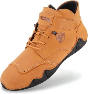 Mens Casual Leather Shoes Ankle Chukka Boots Slip On Mid top Walking Driving Loafer Lace-up Oxford Shoes
