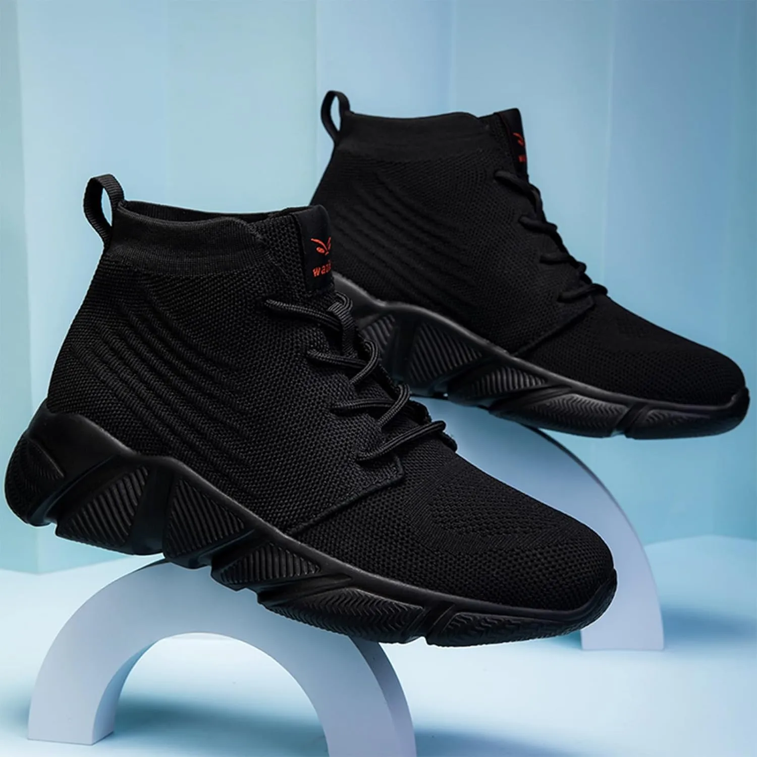 Men's High Top Breathable Sock Walking Shoes Casual Slip On Lightweight Soft Sole Fashion Sneakers Comfortable Work Gym Running Athletic Shoes
