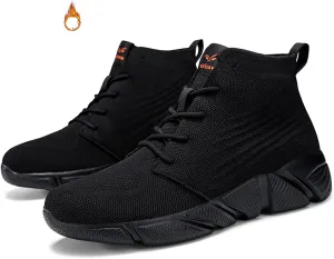 Men's High Top Breathable Sock Walking Shoes Casual Slip On Lightweight Soft Sole Fashion Sneakers Comfortable Work Gym Running Athletic Shoes