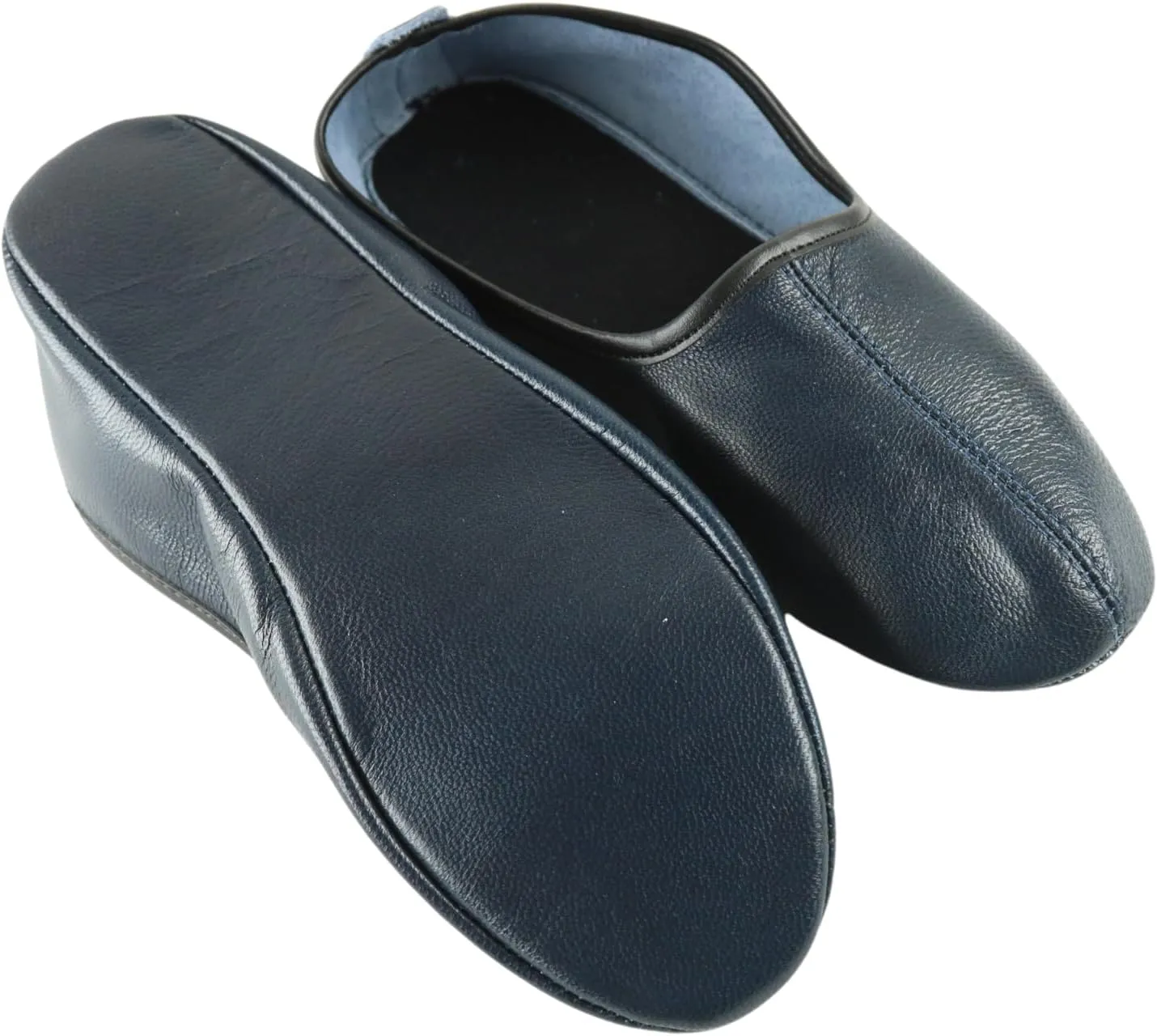 Mens Indoor Leather Slippers Traditional Babouche House Shoes Barefoot Moccasin