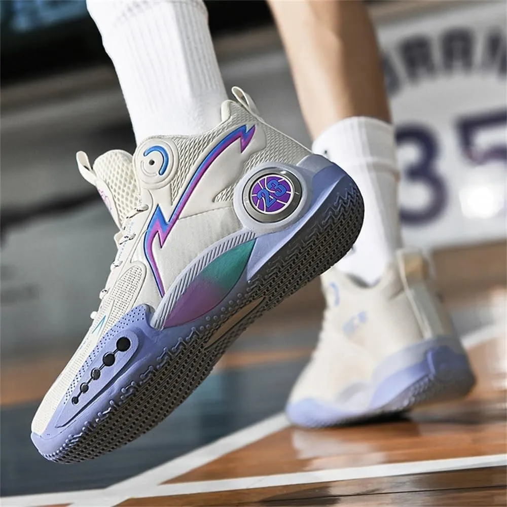 Men's Lace Up Basketball Shoes are Breathable Lightweight Non Slip Grab Grip Outdoor Indoor Sports Training Boots