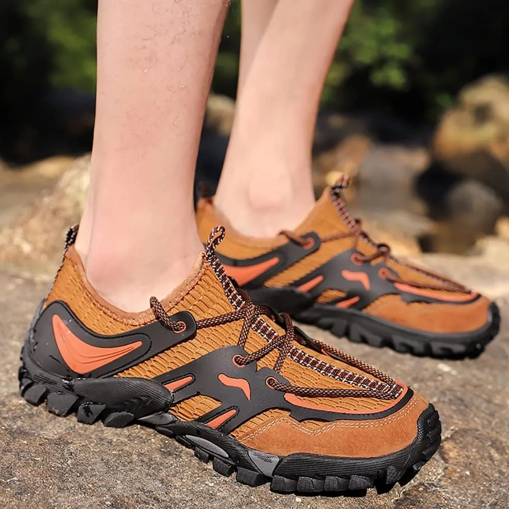 Men's Outdoor Hiking Shoes Summer Fashion Mesh Breathable Travel Shoes Field Adventure
