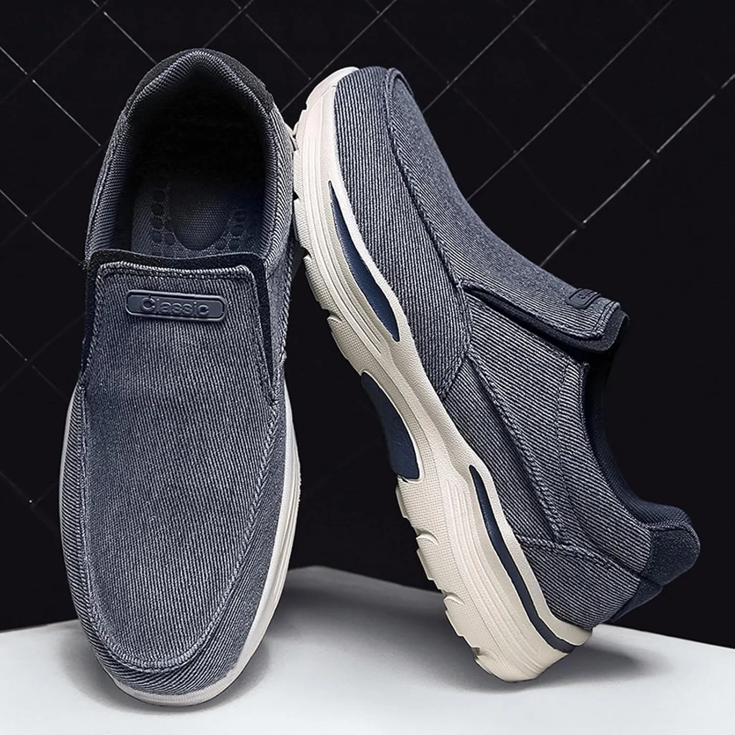 Men's Slip on Shoes Casual Loafers Walking Shoes Comfortable Orthopedic Shoes Lightweight Non Slip Sneakers with Arch Support