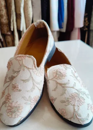 Multi Floral Embroidery Loafer Shoes for Mens