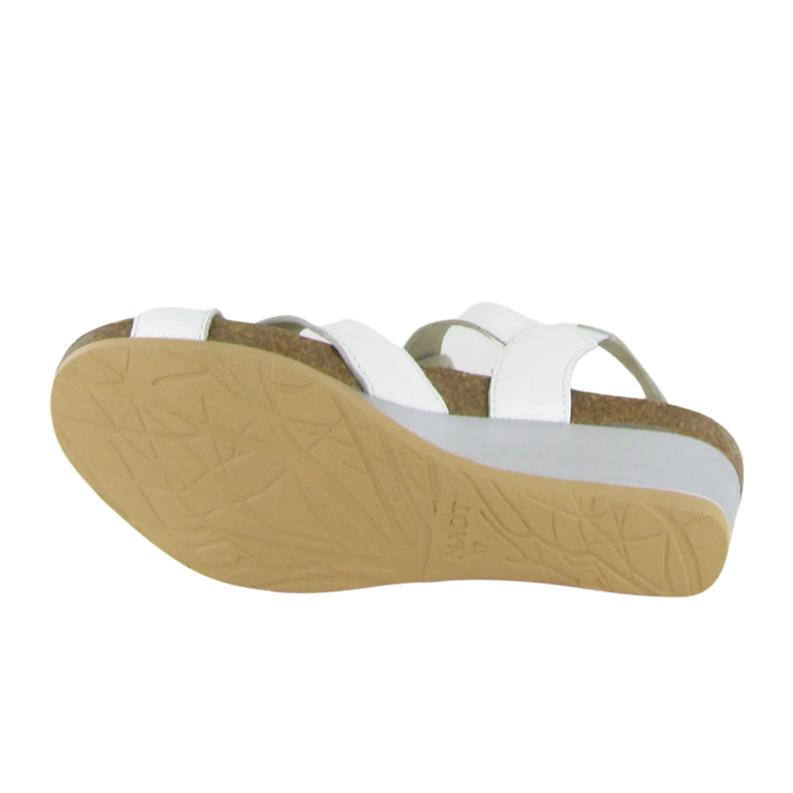 Naot Throne Wedge Sandal (Women) - Soft White Leather