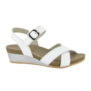 Naot Throne Wedge Sandal (Women) - Soft White Leather