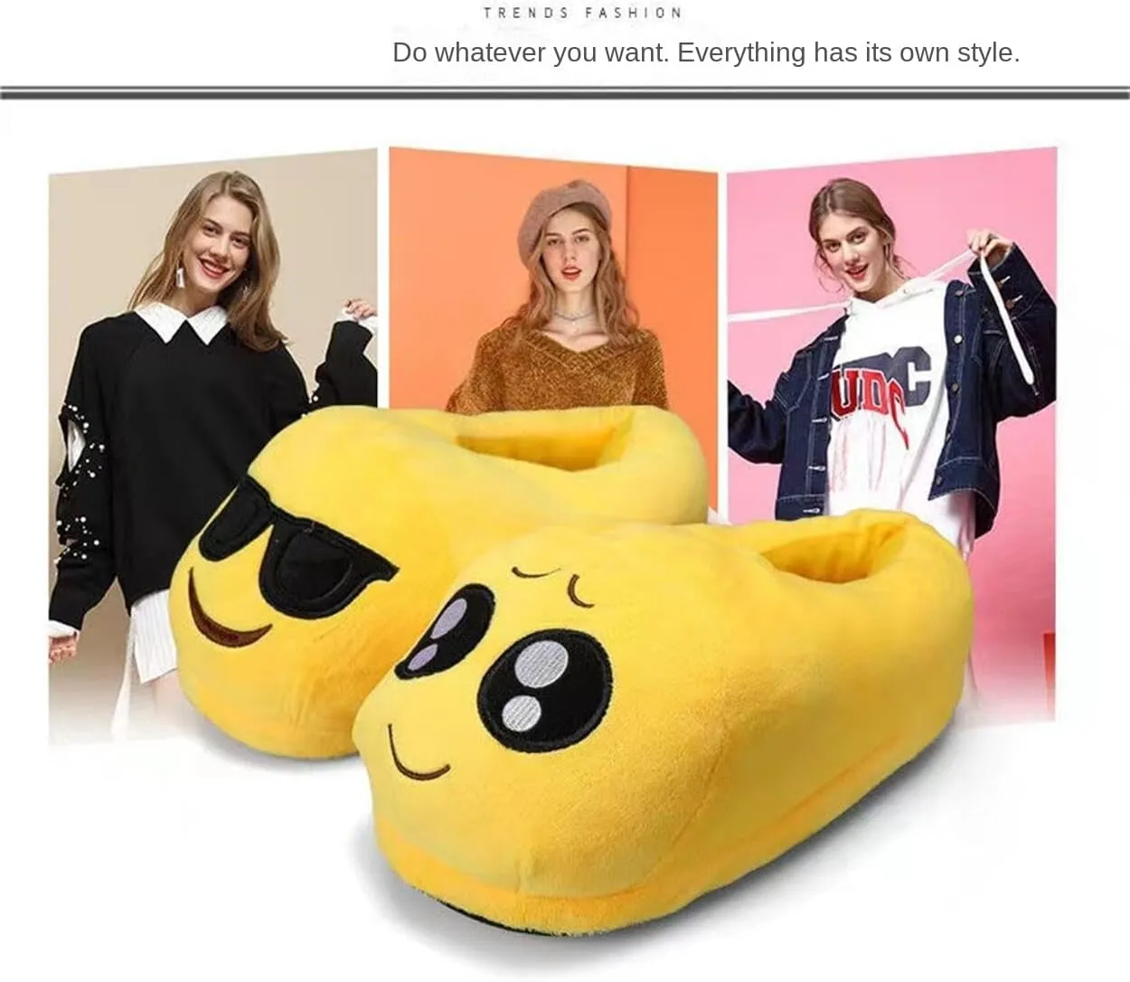 Nevka Winter Warmth with Style Cotton Slipper featuring Cute Emoji Memes Design Perfect Match for Cozy Days Non-slip Comfort