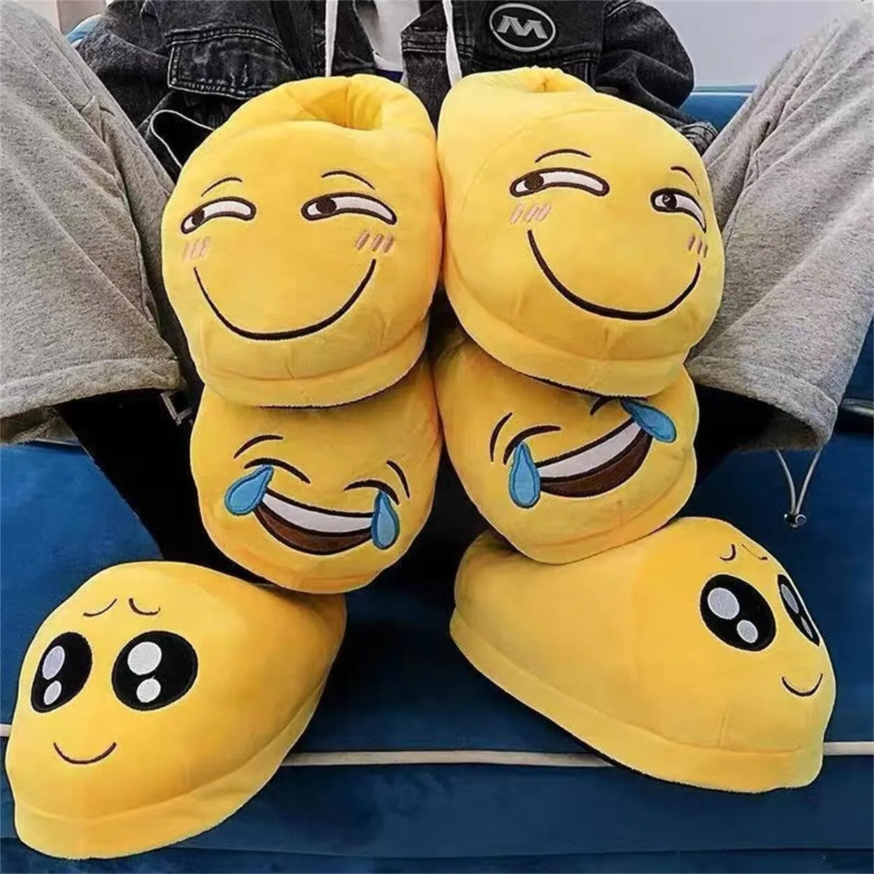 Nevka Winter Warmth with Style Cotton Slipper featuring Cute Emoji Memes Design Perfect Match for Cozy Days Non-slip Comfort