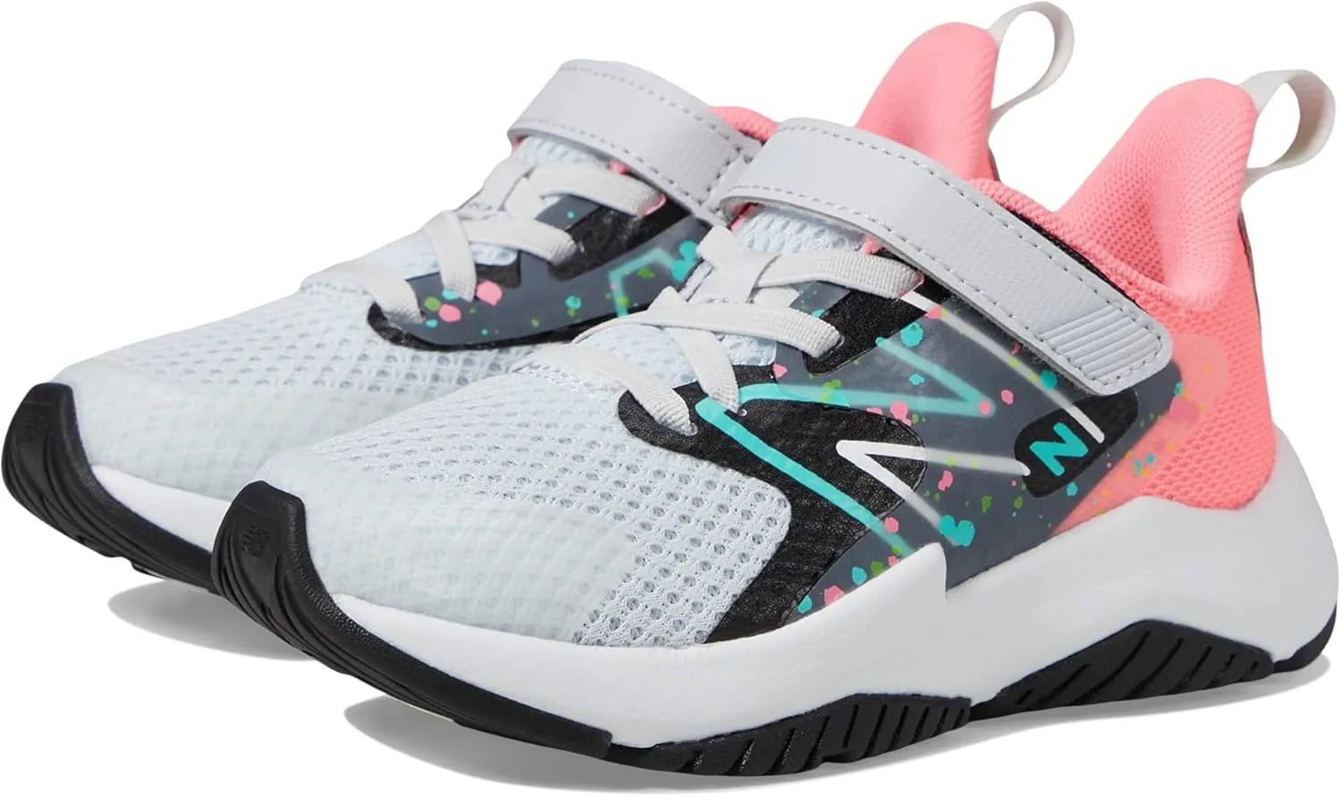 New Balance YTRAVKP2 Running Shoe, Grey, 1.5 Wide US Unisex Little_Kid