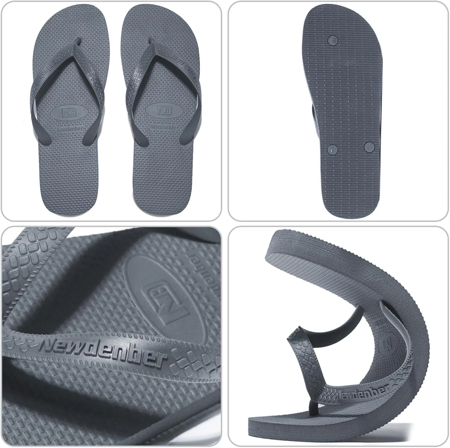 NewDenBer Men's Women's Classical Comfortable EVA Rubber Sandal Flip Flops